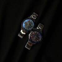 ساعت مردانه استیل مشکی آبی و قرمز ET