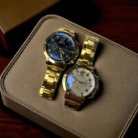 ساعت مردانه استیل طلایی