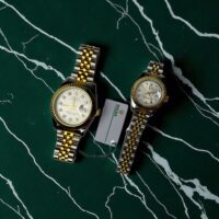 ست رولکس LADY DATEJUST طلایی استیل تاریخ دار