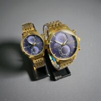 ساعت سیکو فول استیل کرونوگراف طلایی SEIKO