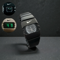 ساعت مچی نایک nike ترند دیجیتالی و عقربه ای مشکی و نقره ای