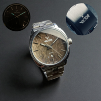 ساعت مچی مردانه برند ویکتور victor فول استیل موتور ژاپن تاریخ  دار شب نما