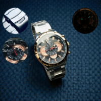 ساعت مچی مردانه برند ویکتور victor کرنوگراف سویسی شب نما فول استیل